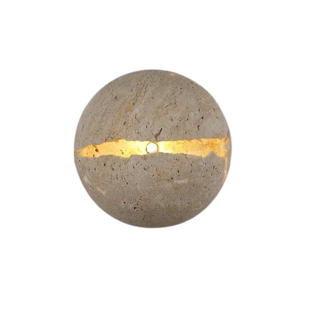 Valento Luxury Natural Stone Wall Lamp With Velvet Finish