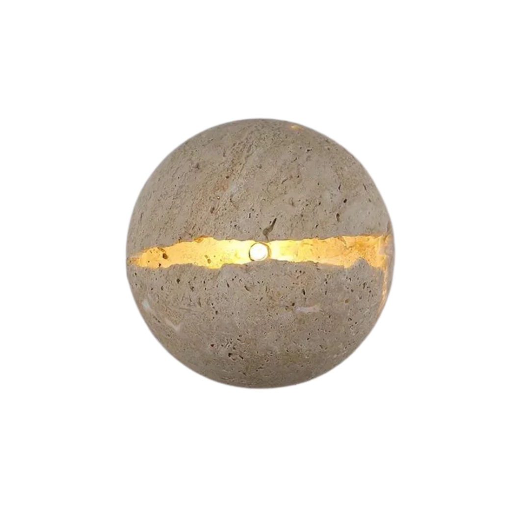 Valento Luxury Natural Stone Wall Lamp With Velvet Finish