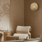 Valento Luxury Natural Stone Wall Lamp With Velvet Finish