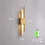 LumaStagger Wireless LED Wall Sconce USB Rechargeable | Dufsel