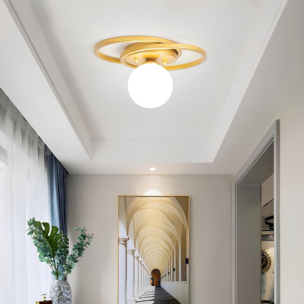 Lunova | Timeless Spherical Gold LED Ceiling Light | Dufsel