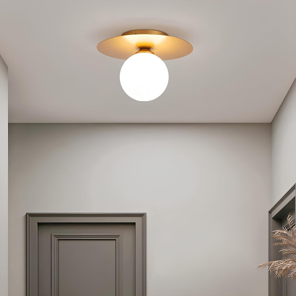 Lunova | Timeless Spherical Gold LED Ceiling Light | Dufsel