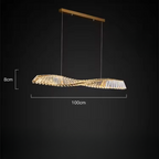 Miralux | Modern Spiral Crystal LED Pendant Light for Dining Table | Dufsel