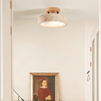 Lunara | Round Travertine LED Ceiling Light | Dufsel