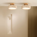 Lunara | Round Travertine LED Ceiling Light | Dufsel