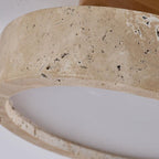Lunara | Round Travertine LED Ceiling Light | Dufsel