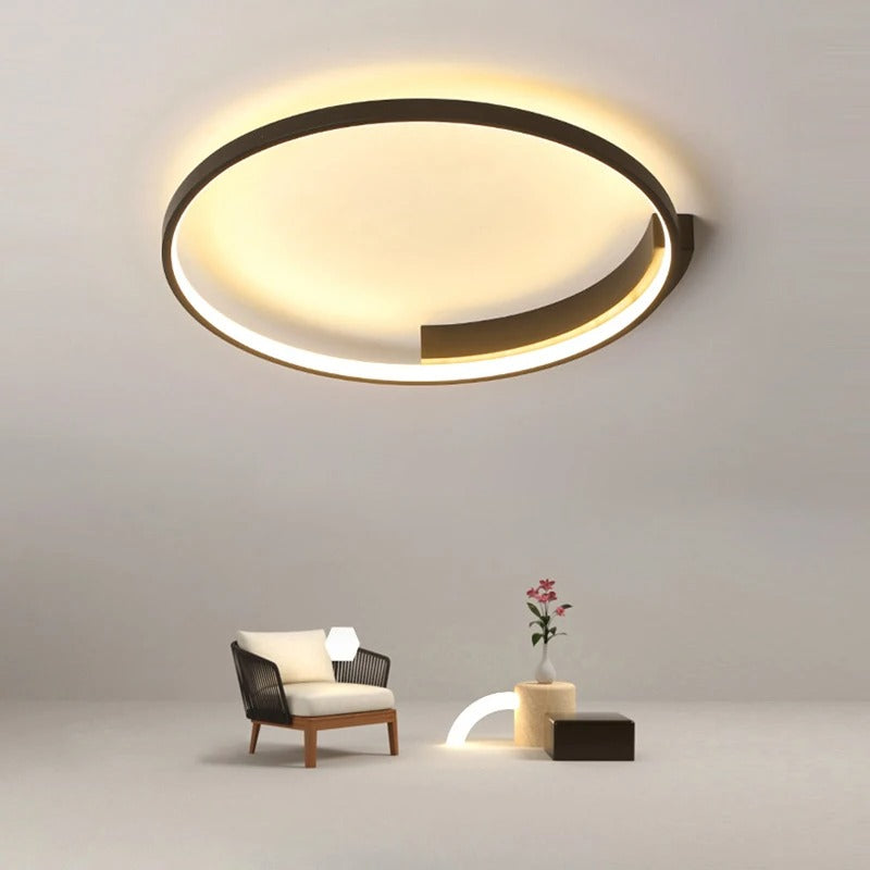 Lumora | Modern Round LED Ceiling Light for Living Room or Bedroom | Dufsel