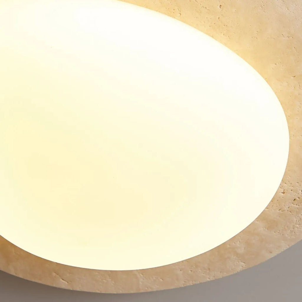 Mirelle | LED Ceiling Light in Cream Travertine | Dufsel