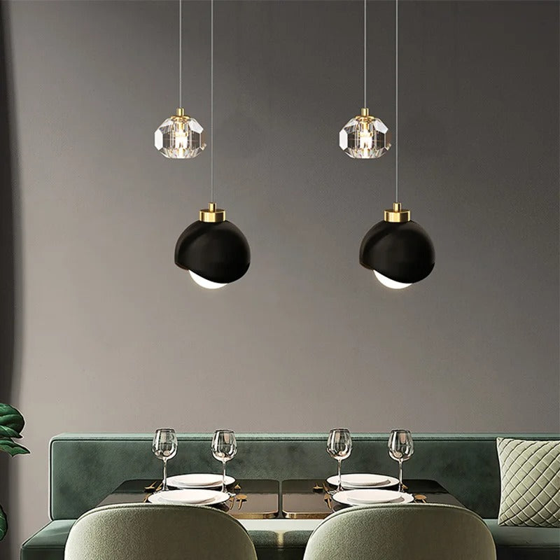 Aurelle | Contemporary LED Pendant Light for Dining Room and Bedroom | Dufsel