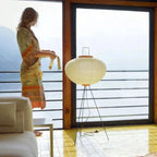 Kiori | Japanische Wabi-Sabi Stehlampe aus Reispapier | Dufsel