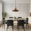 Marisol | Pendant Light With Layered Walnut Wood Finish | Dufsel