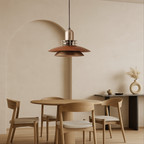 Marisol | Pendant Light With Layered Walnut Wood Finish | Dufsel