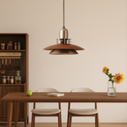 Marisol | Pendant Light With Layered Walnut Wood Finish | Dufsel