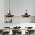 Marisol | Pendant Light With Layered Walnut Wood Finish | Dufsel