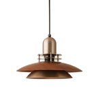 Marisol | Pendant Light With Layered Walnut Wood Finish | Dufsel