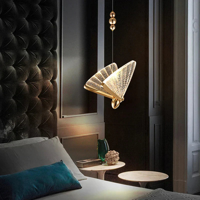 Aurelle | Contemporary LED Pendant Light With Butterfly Motif | Dufsel