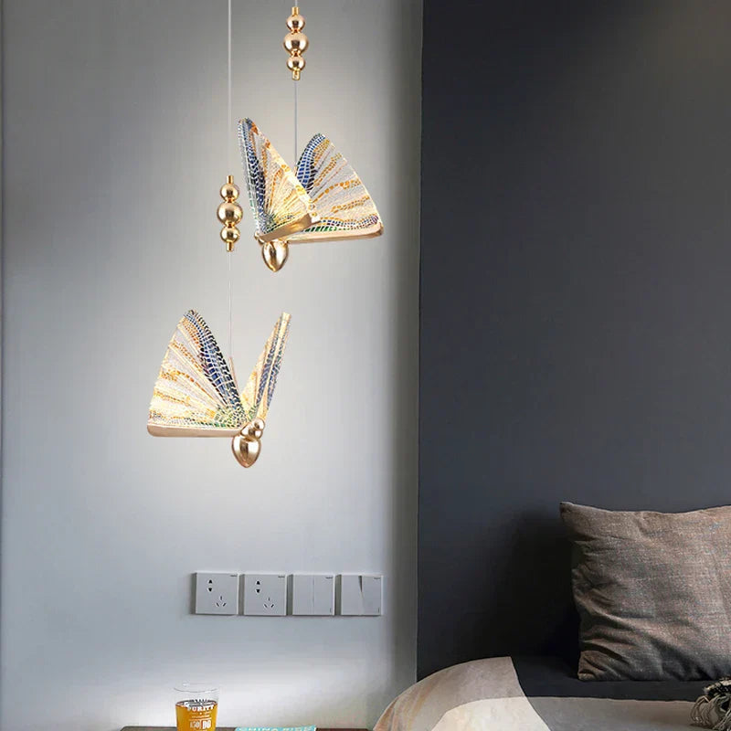 Aurelle | Contemporary LED Pendant Light With Butterfly Motif | Dufsel
