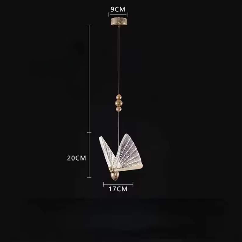 Aurelle | Zeitgenössische LED-Pendelleuchte mit Schmetterlingsmotiv | Dufsel