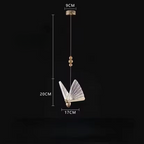 Aurelle | Zeitgenössische LED-Pendelleuchte mit Schmetterlingsmotiv | Dufsel