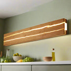 SylvaGlow | Modern Wooden Wall Light Featuring Crack Pattern, LED Warm Light, Wood & Acrylic | Dufsel
