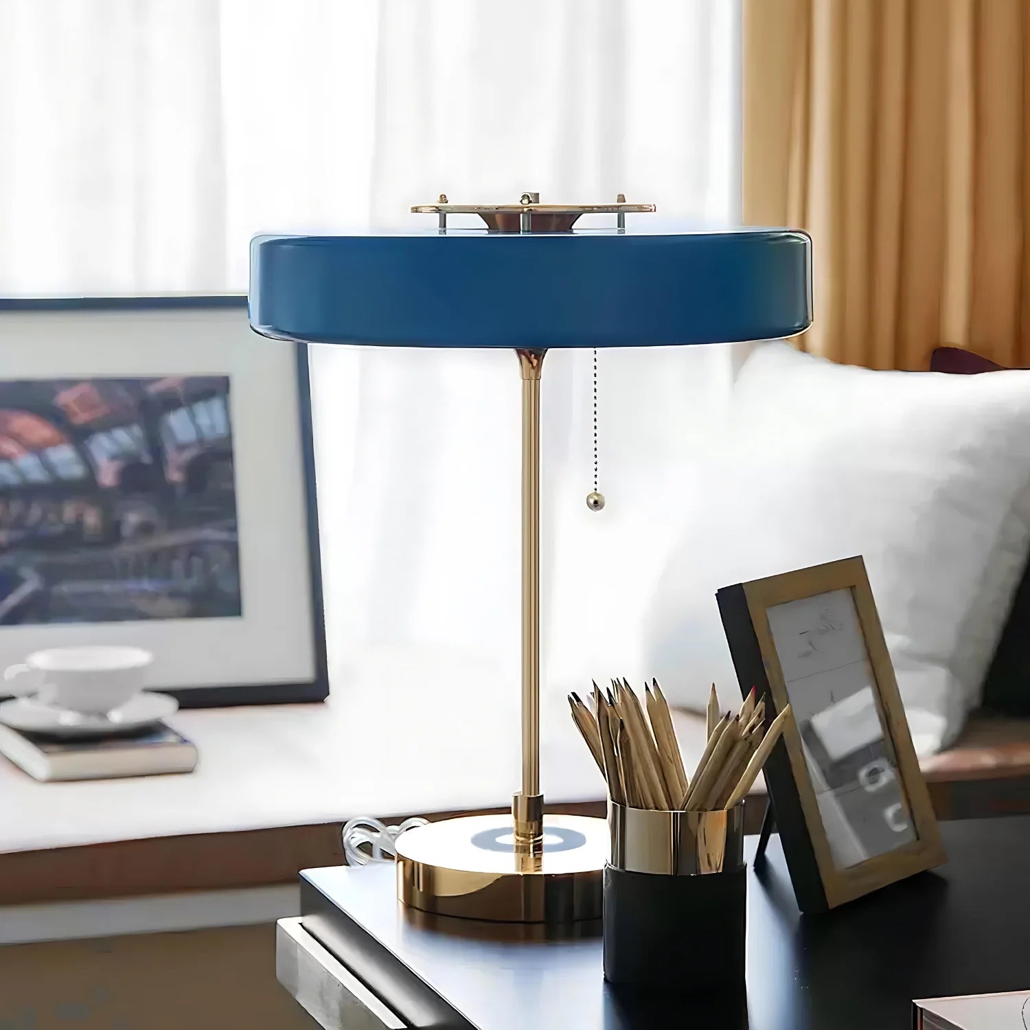 Aurellia | Elegant Blue Table Lamp For Stylish Home Decor | Dufsel