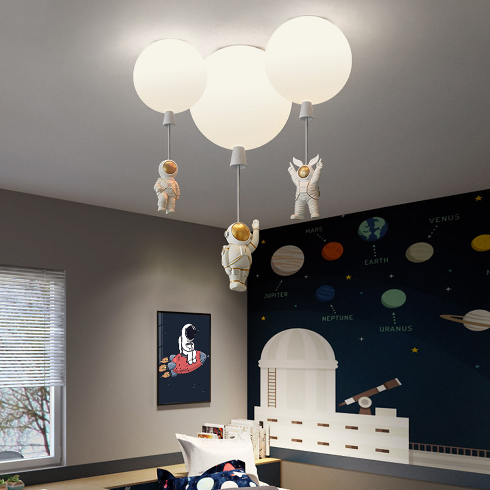 Celestia | LED Ceiling Light in Astronaut Balloon Design, 8 Colors, Playful Style for Kids' Rooms | Dufsel