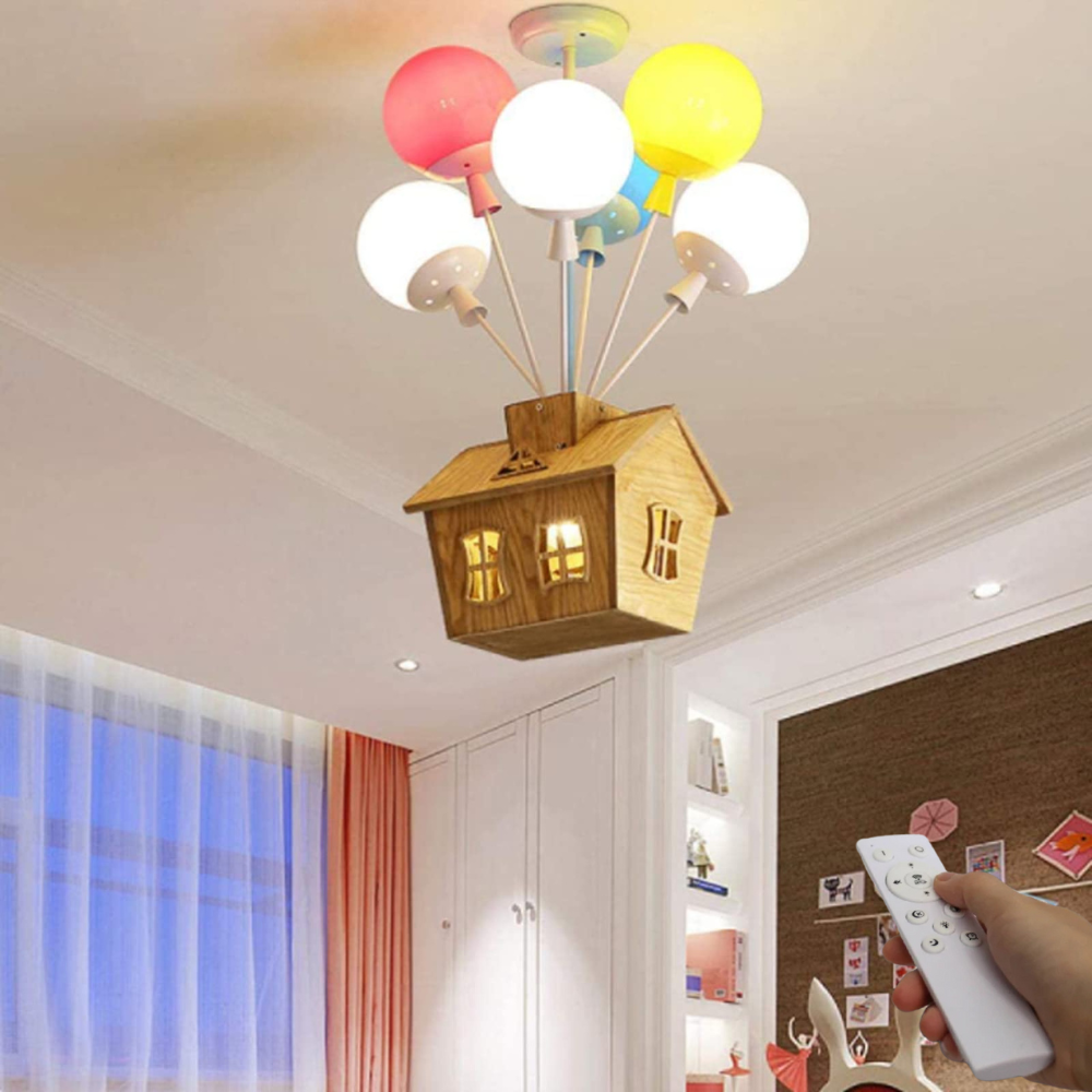 Lunera | Balloon Design LED Ceiling Light For Children's Room, Dimmable With Remote Control | Dufsel