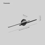 Kirrea | Moderne Zwillings-Lineare LED-Wandleuchte in Schwarz und Weiß Metall für das Schlafzimmer | Dufsel