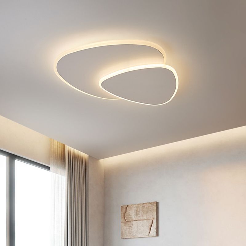 Ardelle | Modern Round LED Ceiling Light In White, Metal & Acrylic, Dimmable | Dufsel