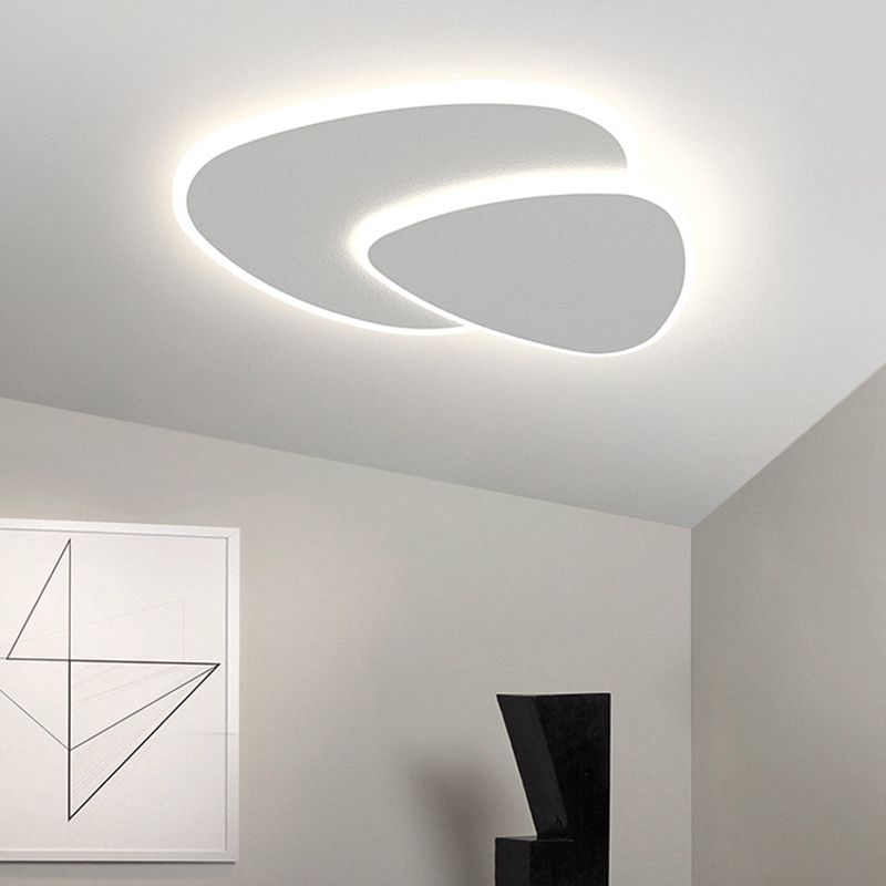 Ardelle | Modern Round LED Ceiling Light In White, Metal & Acrylic, Dimmable | Dufsel