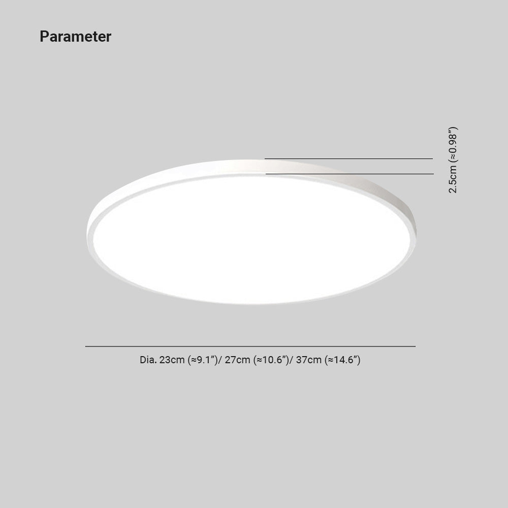 Lumiara | Waterproof Acrylic Ceiling Light in White or Black for Bathroom and Balcony, Modern Design | Dufsel