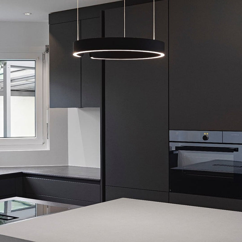LumaRing Modern Circular LED Pendant Light for a Sleek Statement in Any Space | Dufsel