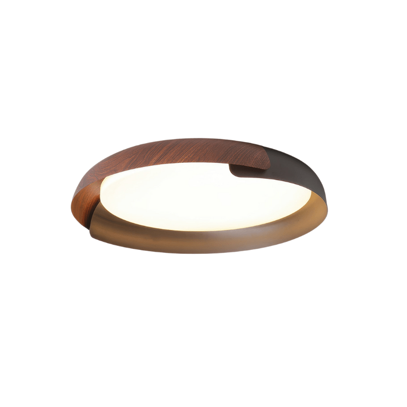 SkandiGlow | Wood-Effect Nordic Ceiling Light | Dufsel