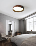 SkandiGlow | Wood-Effect Nordic Ceiling Light | Dufsel