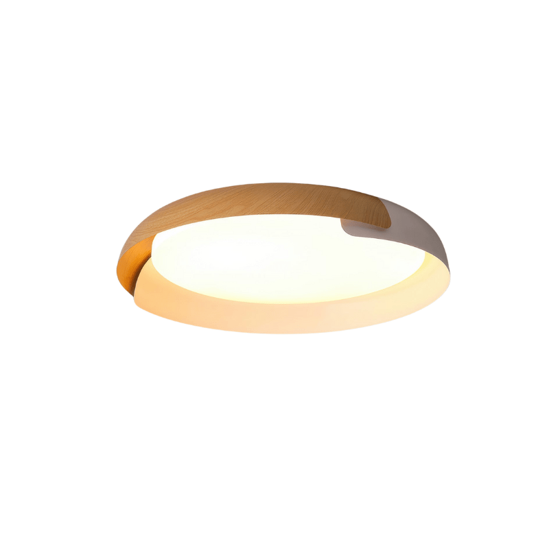 SkandiGlow | Wood-Effect Nordic Ceiling Light | Dufsel