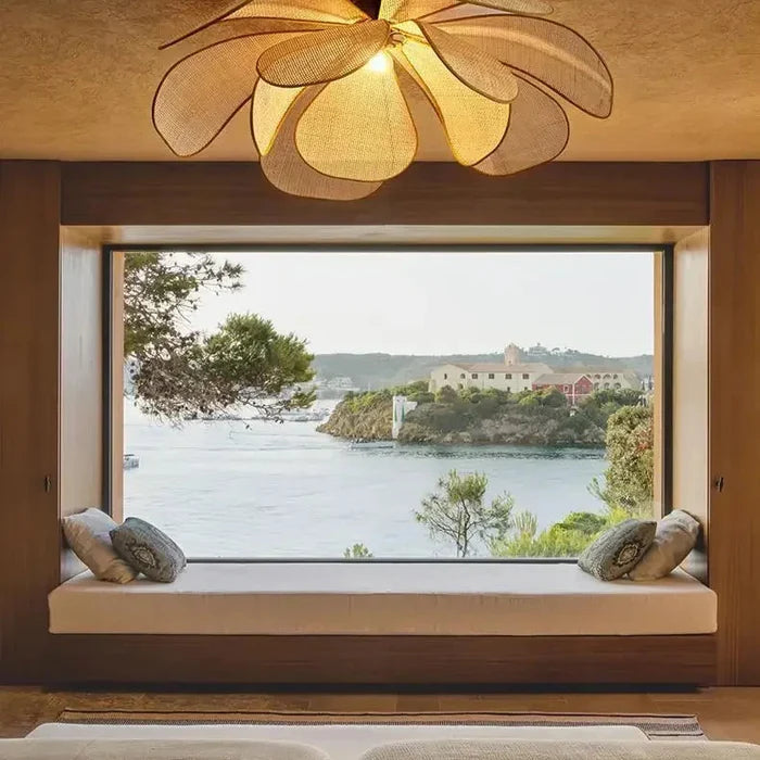 Blumen Rattan Pendelleuchte | Dufsel