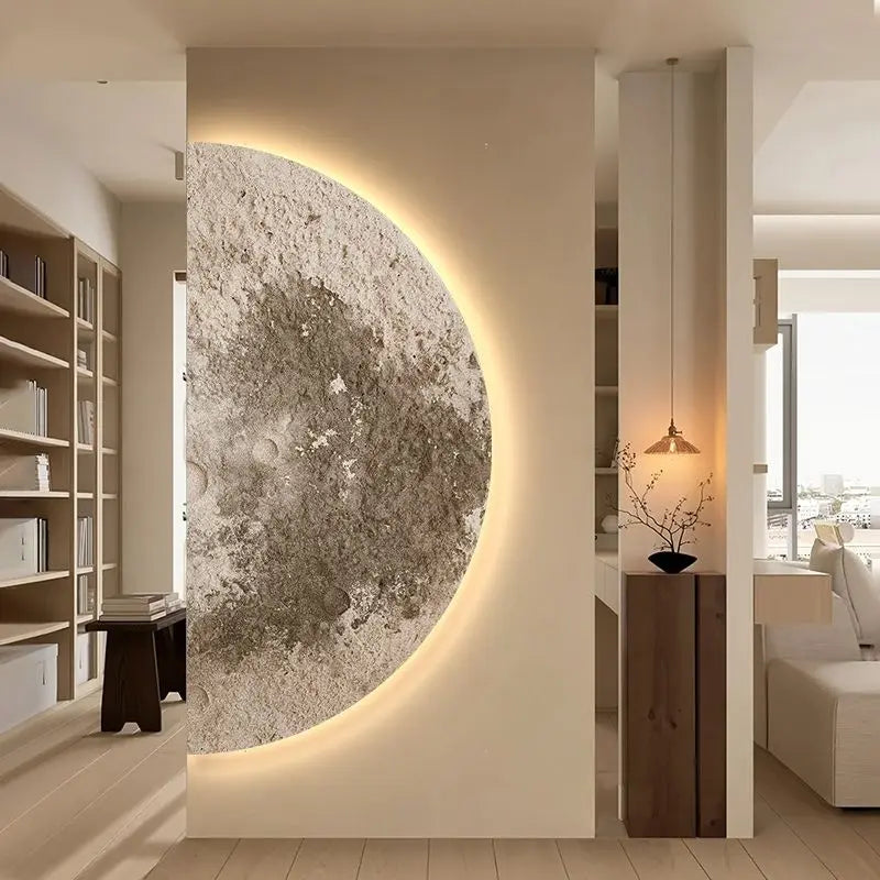 LunaHalo Half Moon Wall Lamp Modern Sconce Porch Light | Dufsel