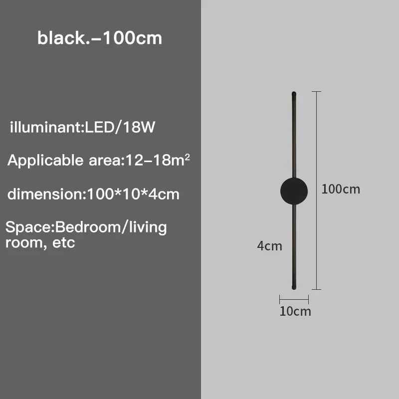 I-Shaped LED Wall Light - Adjustable 3-Tone for Living Room | Dufsel
