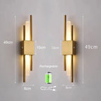LumaStagger Wireless LED Wall Sconce USB Rechargeable | Dufsel